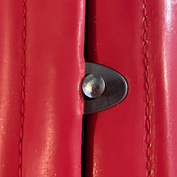 Red & Black PVC Vinyl & Satin Underbust Corset - Picture 6 of 13
